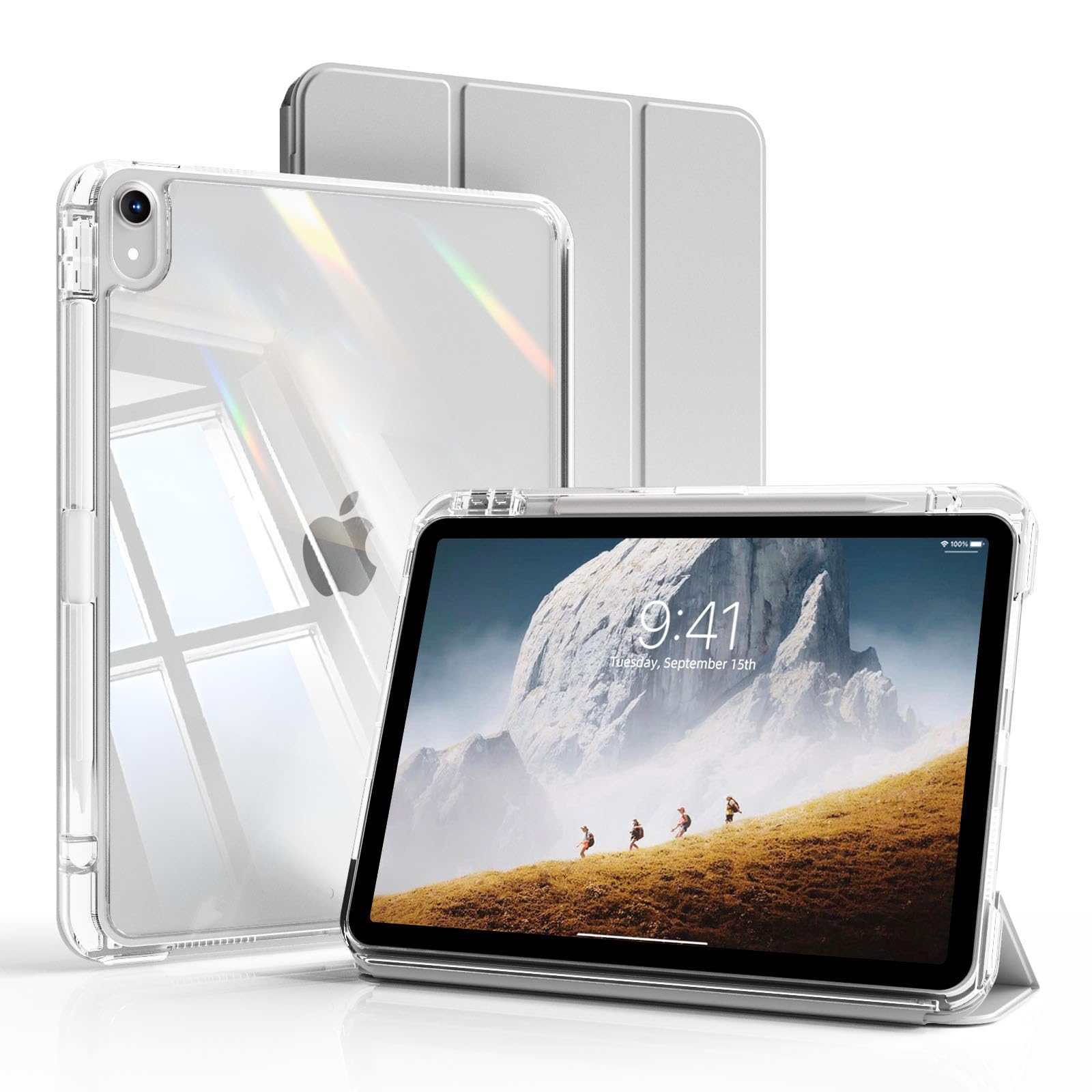 kenke Hybrid Case for iPad (A16) 11 Inch 2025, iPad 10th Generation Case 10.9 Inch 2022 with Pencil Holder, Detachable Cover with Clear Hard Back