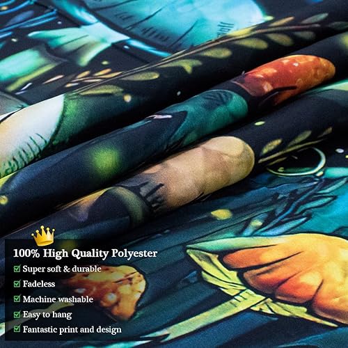 Miniatura 5 de ARTCREATOR Tapiz de anime de hongos, lluvia de meteoros, caracol, lindo tapiz para dormitorio, tapiz estético para colgar en la pared para