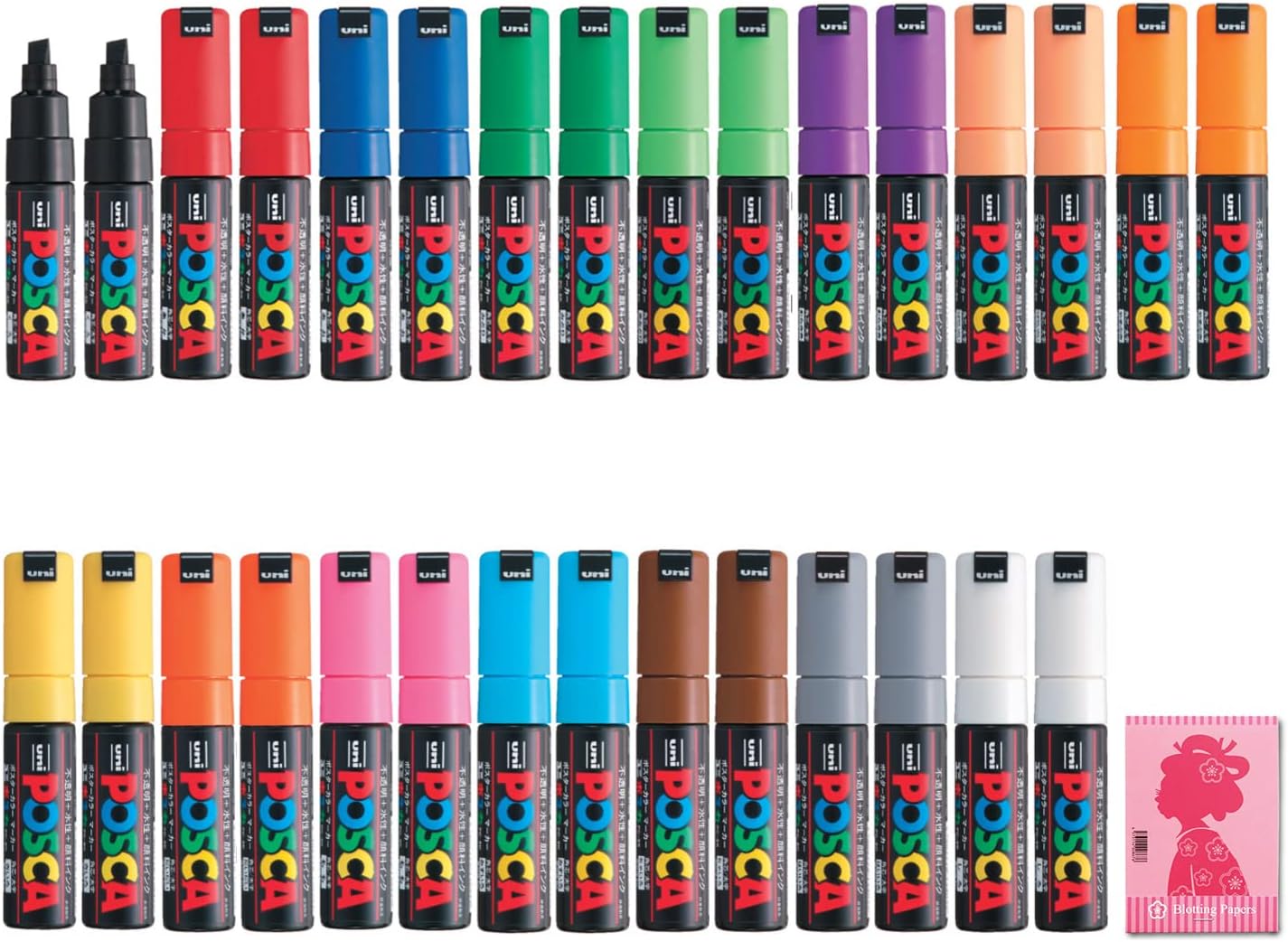 Posca Marker Acrylic Paint Pens Tip width 8mm 15 colors , 2