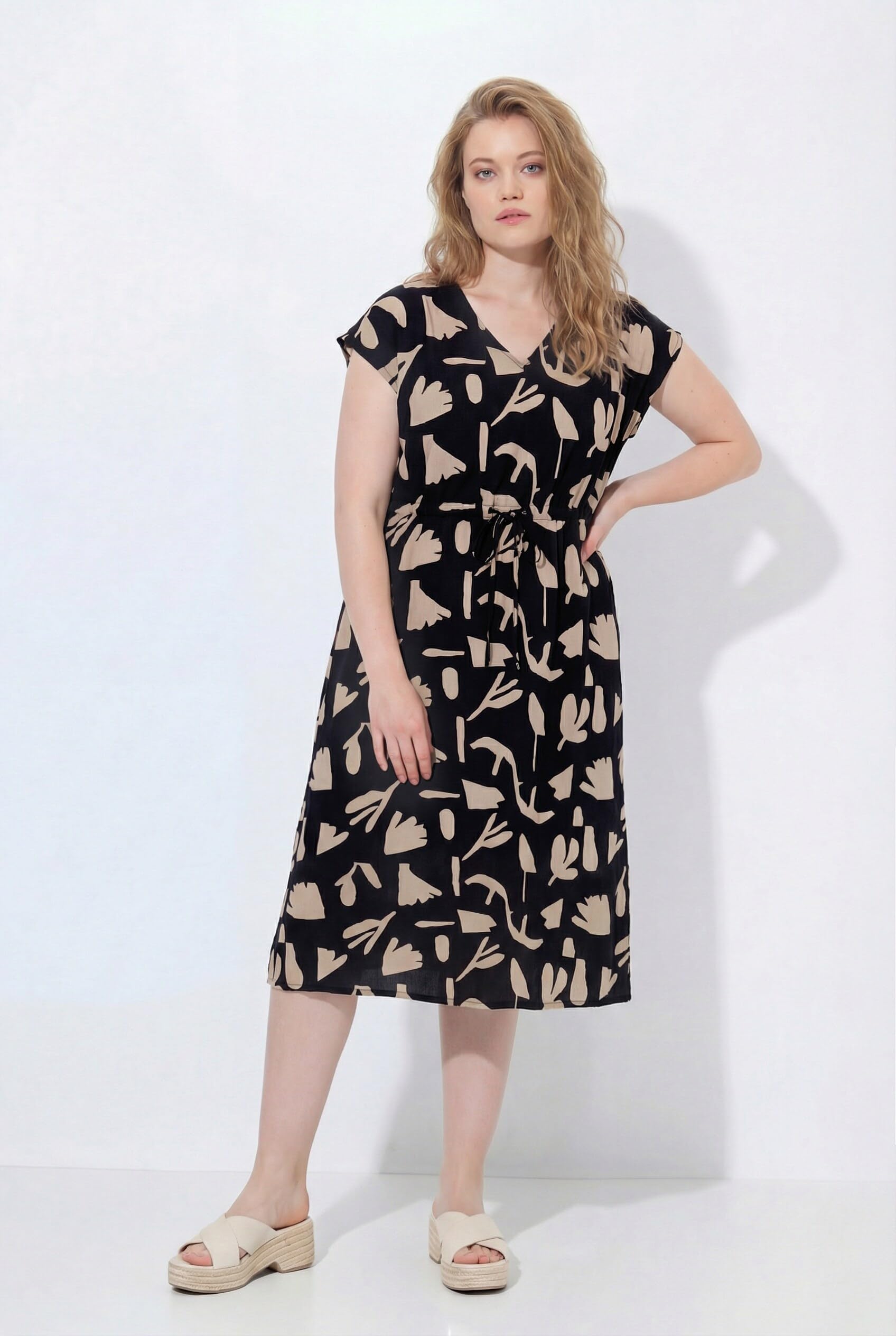 Ulla Popken Damen Midikleid