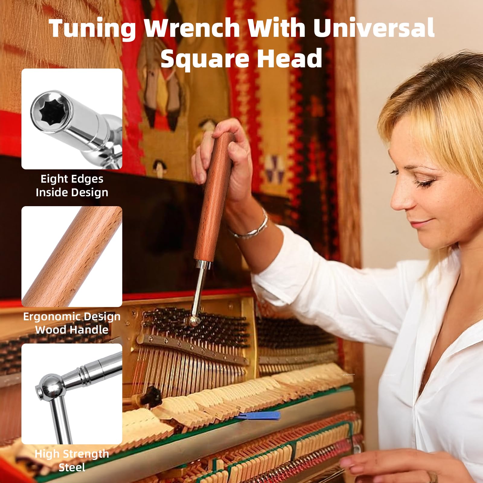 Piano Tuning Kit - 9 Piece Professional Set -2 Piano Tuning Kit - 9 Piece Professional Set -2