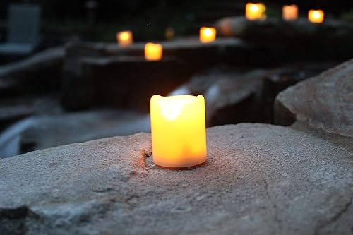 Miniatura 4 de Juego de 12 velas votivas sin llama con control remoto y temporizador, velas alimentadas por batería, velas de té, baterías incluidas