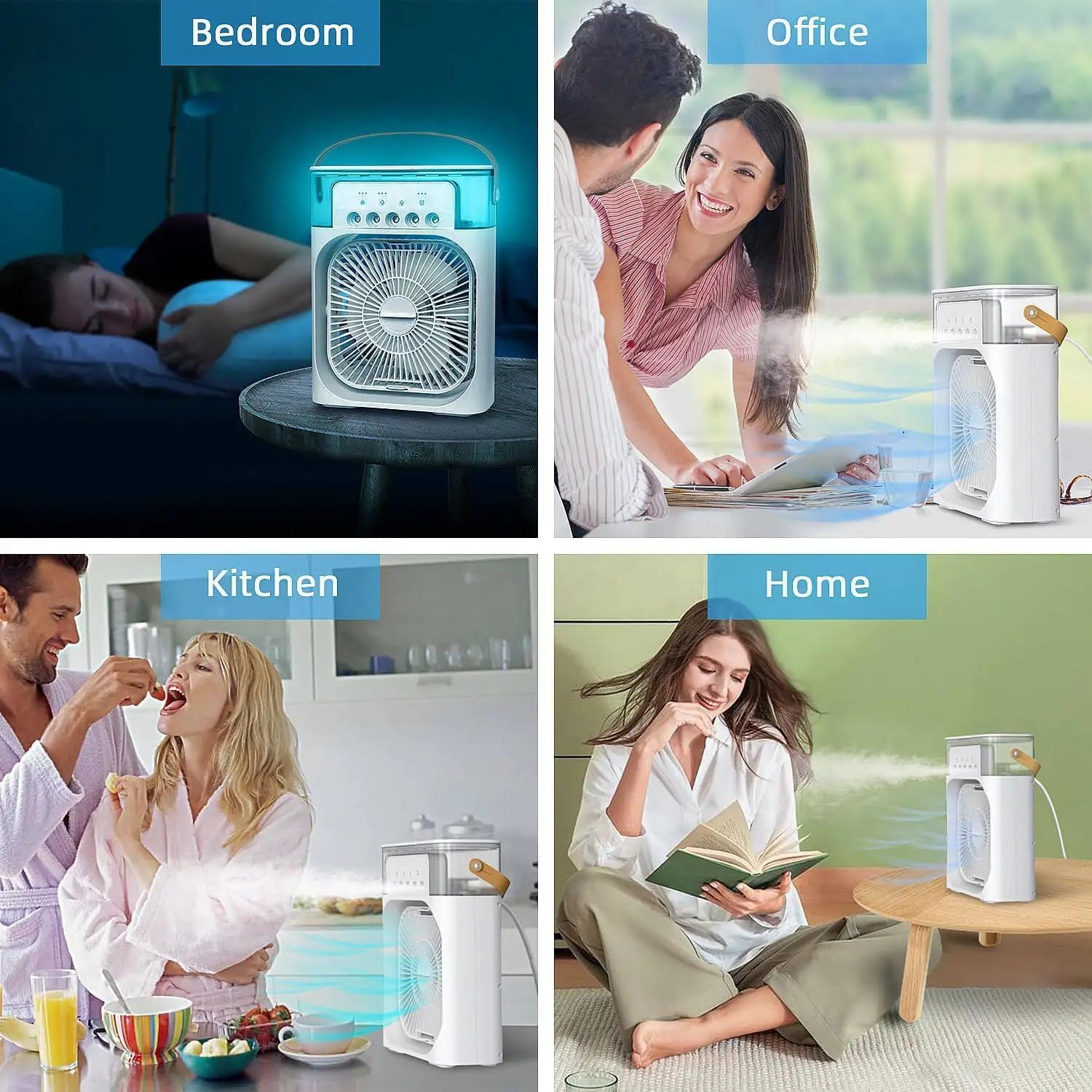 IKERIA-MiNi Coeeier-For-Room-Cooiing-Mini-Cooier-AiR-COolEr-PoRtablE-AiR-CondItIoners-FoR-HoMe-Office-Artic-3-In-1-CONdItIONeR-MiNi-COolEr-HousMiNi-CooLeR (MuLtI CoLourE) (A2) 2
