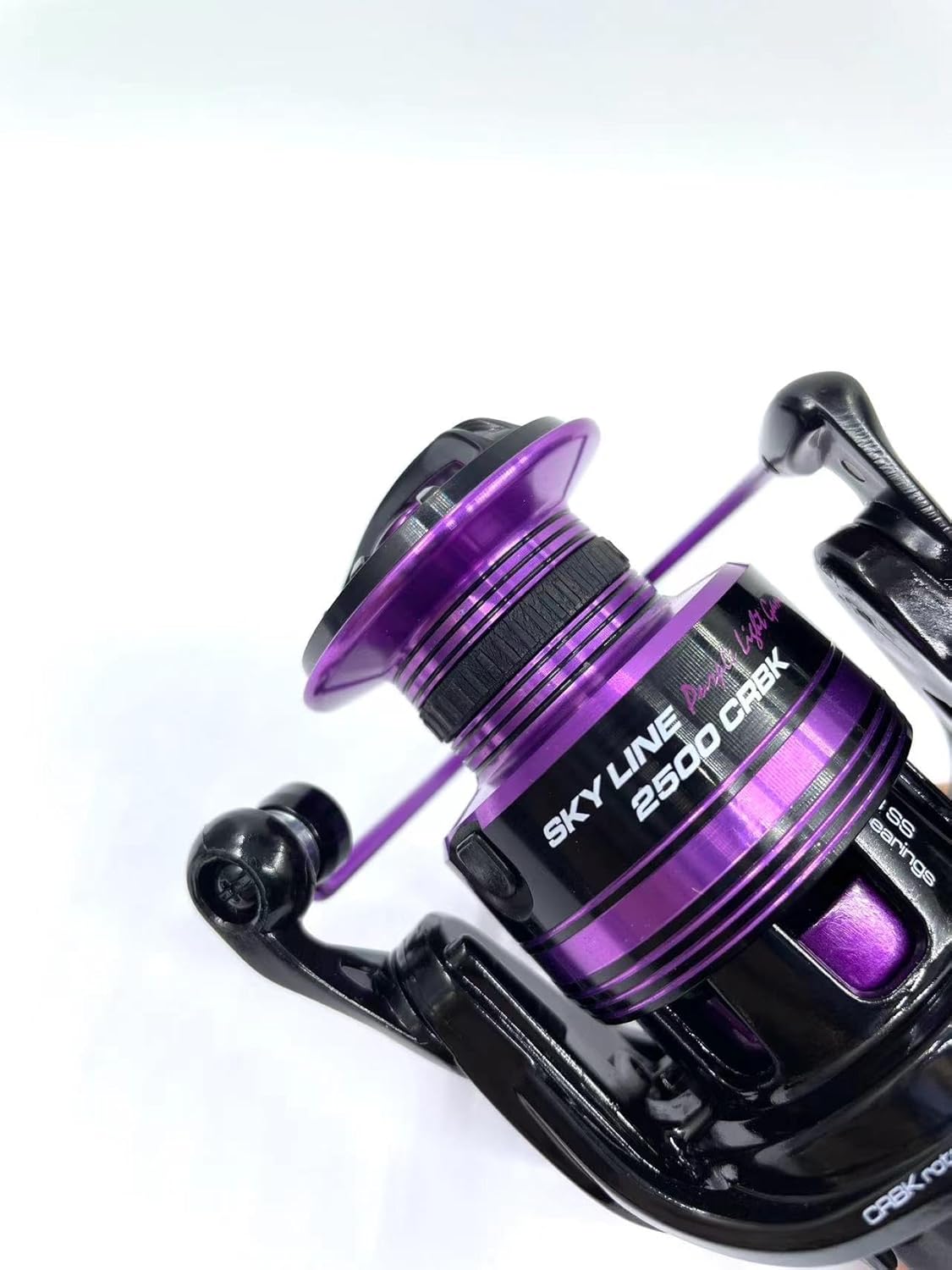 Cinnetic Sky Line Purple LG Spinning Reels, 3SS+1, 22 lb. Drag, 5.1:1 Gear Ratio, Double Anodized Aluminum Spool, Anti-Slip Braid Brand, Graphite Body/Rotor