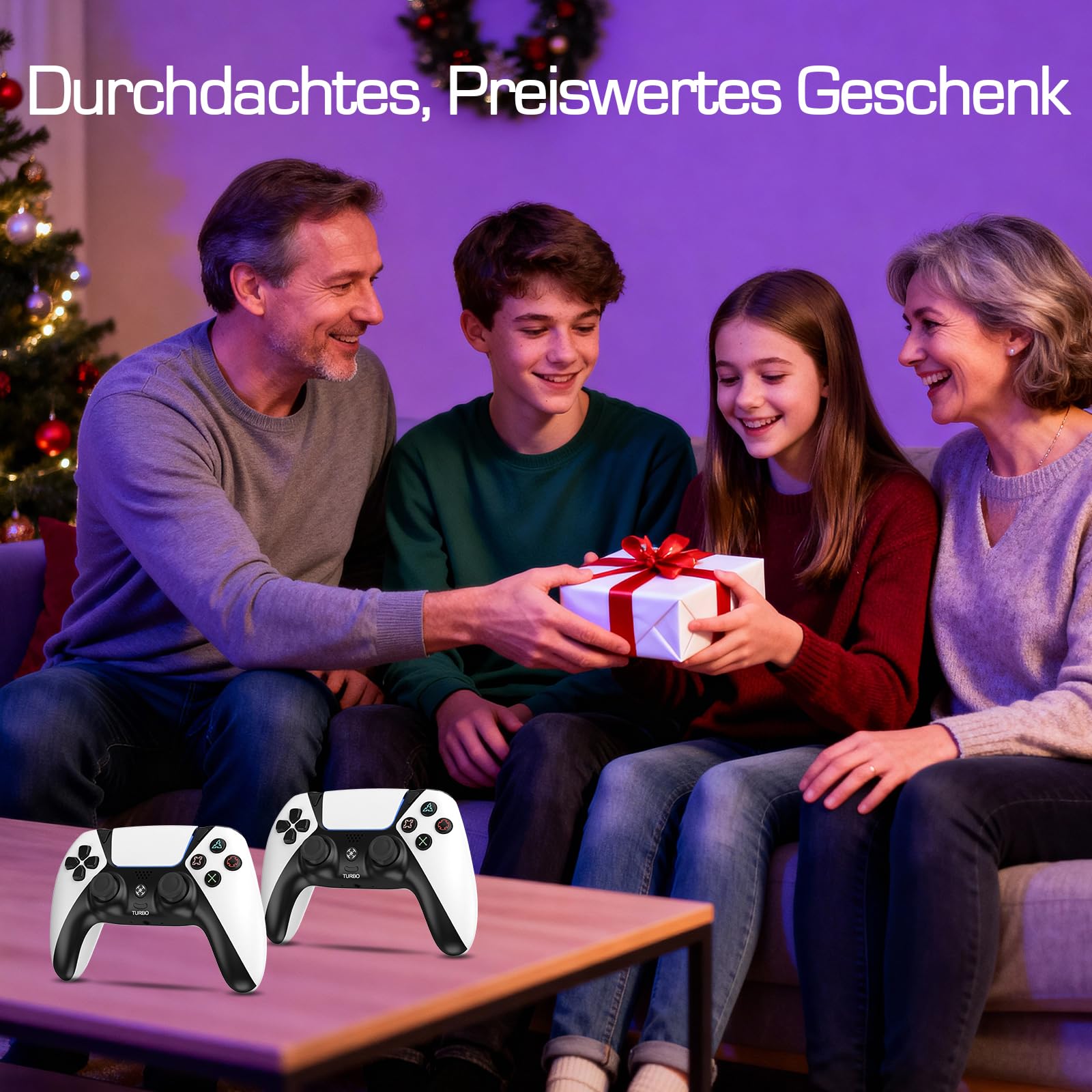 Ruibopad Ymir Wireless Luna Controller PC Bluetooth Gamepad für Fire TV Stick Gaming Kein Drift ALPS Joystick mit 1200mAh Akku Turbo Paddles Weiß