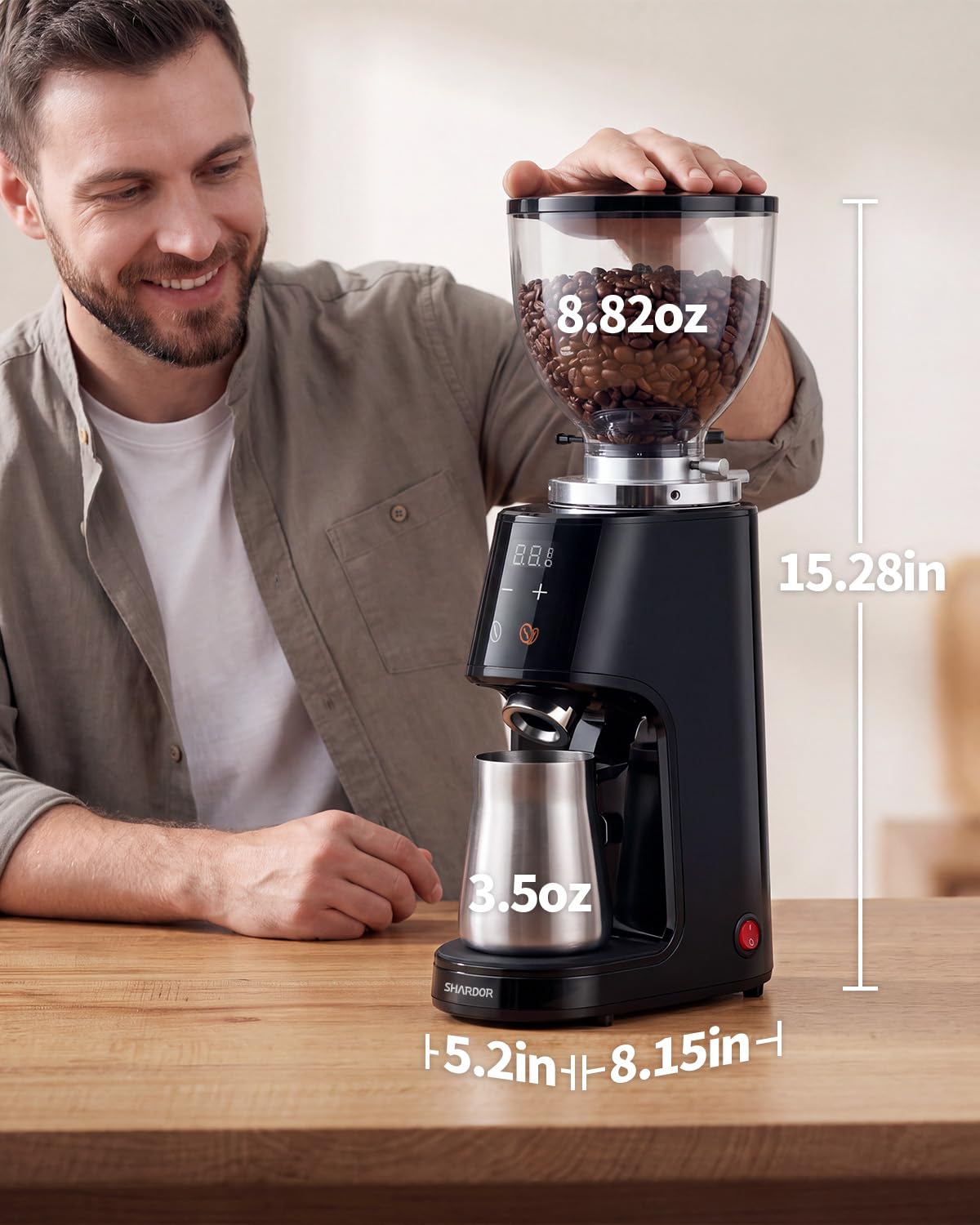 SHARDOR Coffee Grinder - 100 Settings, Fresh Grind -9