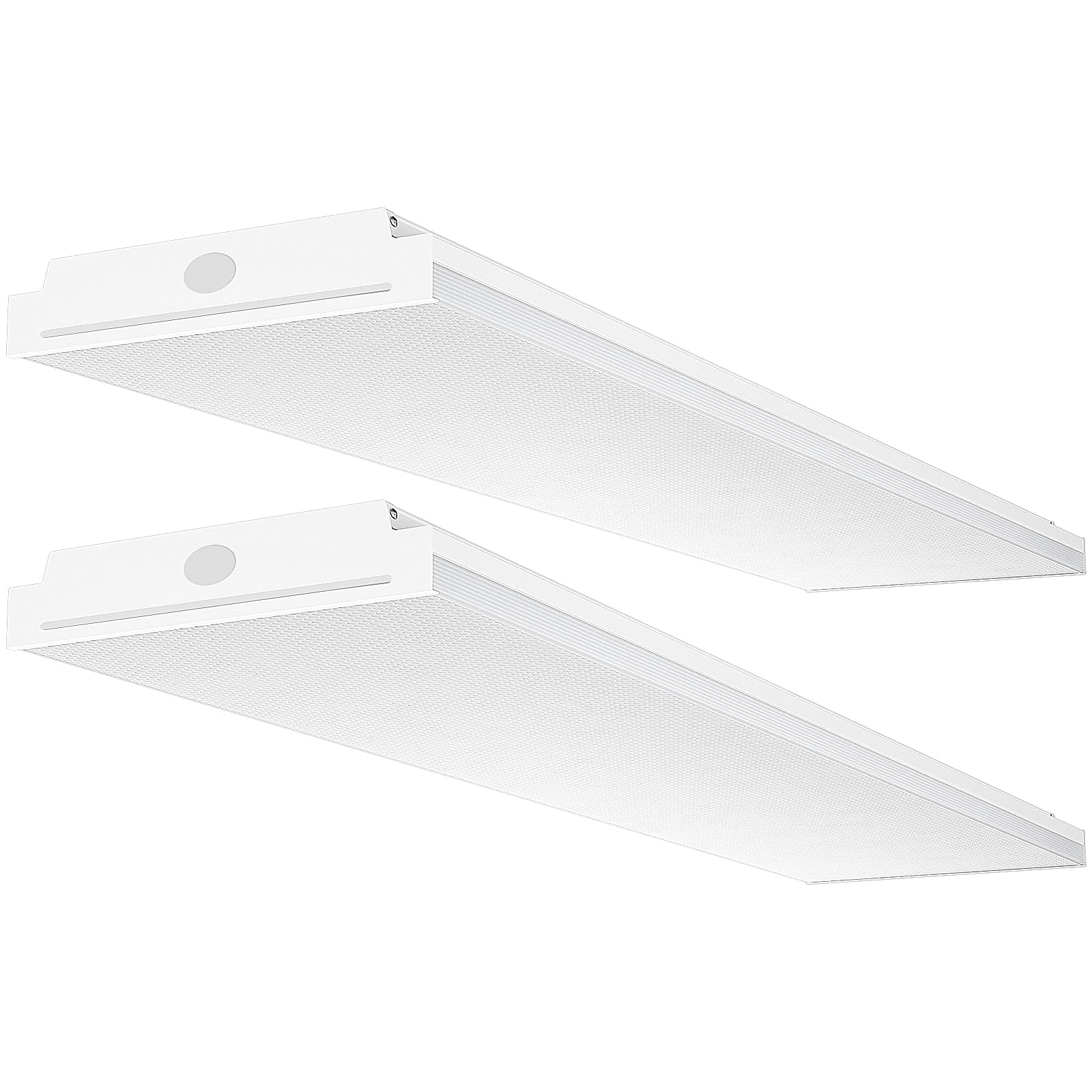 FAITHSAIL 4FT LED Wraparound 72W 4 Foot LED Shop Lights for Garage, 8600lm 4000K Neutral White, Wrap Lights, 48 Inch LED Light Fixtures Flush Mount Office Ceiling Lighting, 2 Pack