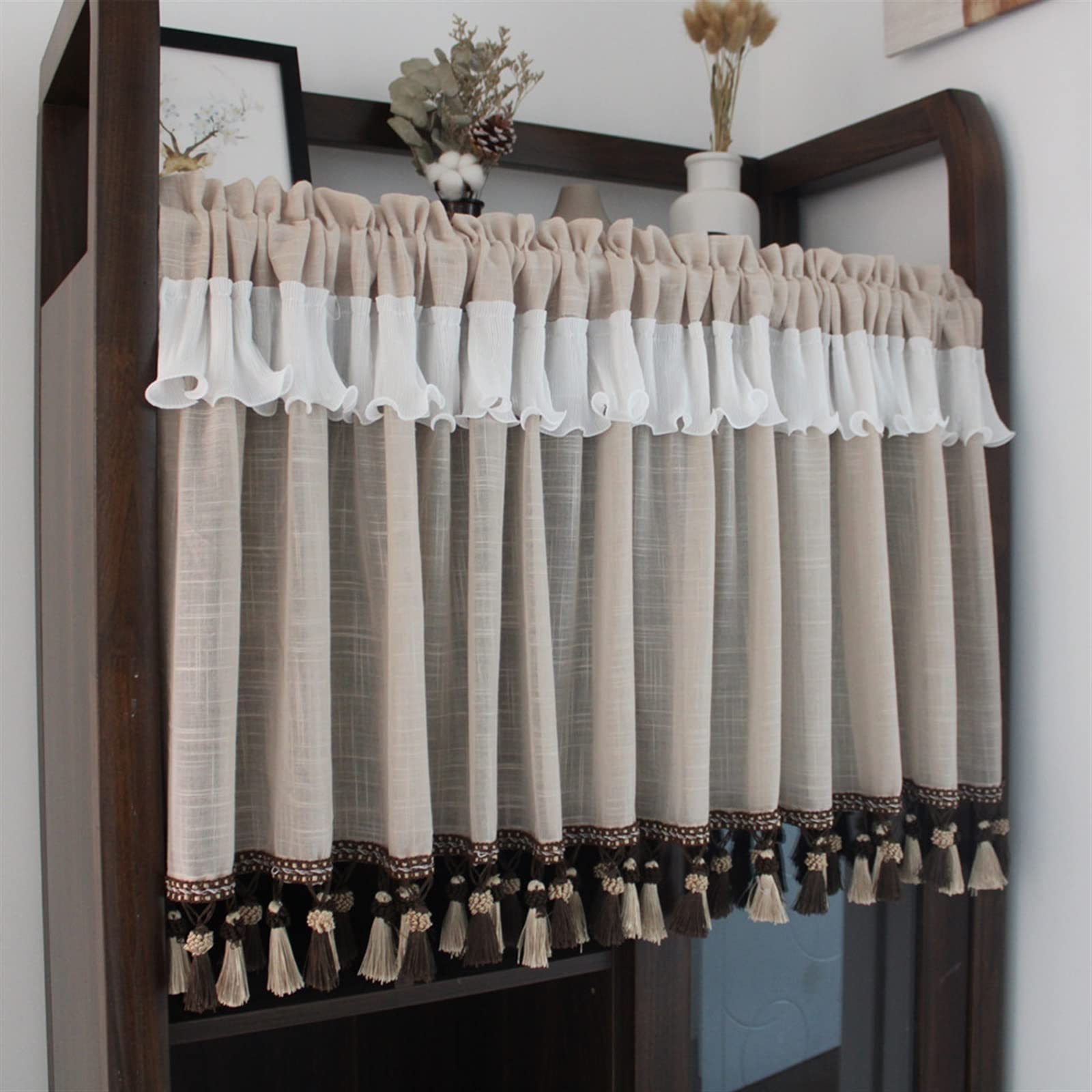 Country Style Bistro Curtains - Modern Kitchen Curtain Valances for Living Rooms/Bedrooms/Stores/Cafe