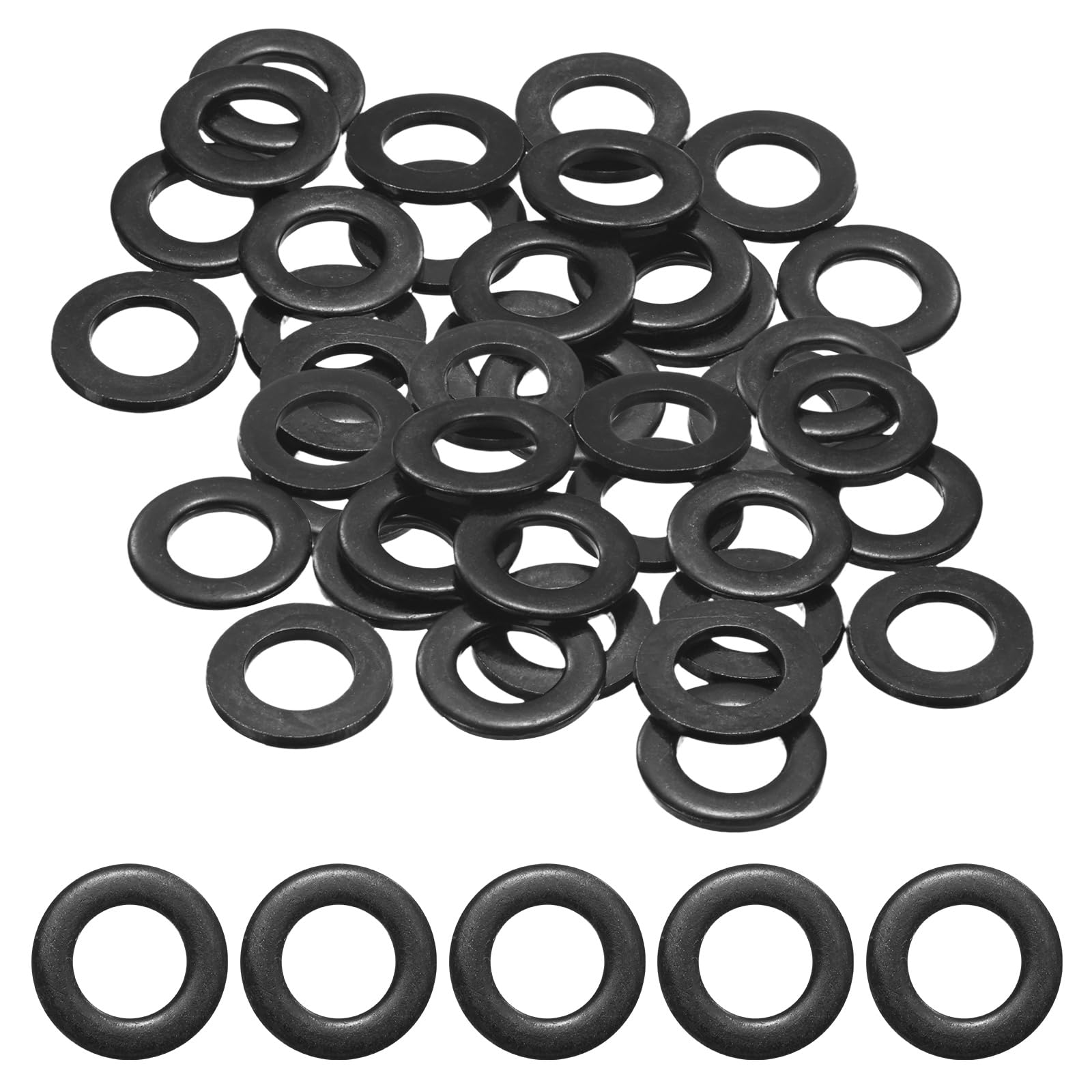M METERXITY 10-Pack M12 Flat Washers 24mm OD Black Galvanized