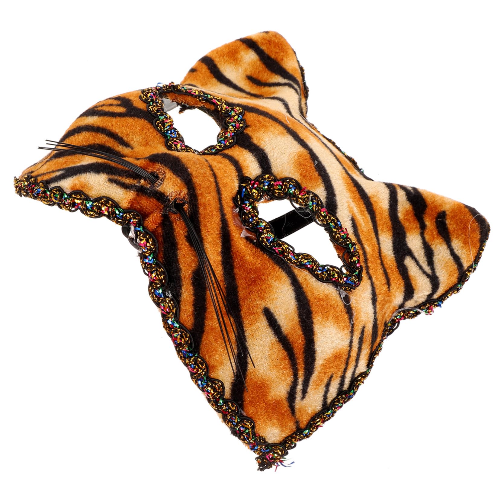 OATIPHO Tiger Half Face Mask for Masquerade Parties Realistic Animal Costume Mask Lightweight Comfortable Cosplay Prop for Men Women Unique Tiger Design