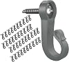 Pack of 40 Q Hanger, Screws in Hooks Christmas and Outdoor Hooks for String and Fairy Lights, Garage and Party Outdoor Easy Release Wire