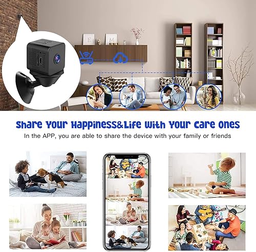 Miniatura 6 de Mini cámara espía inalámbrica oculta 1080P WiFi niñera mini cámaras de vigilancia con audio y video para seguridad en el hogar, aplicación de