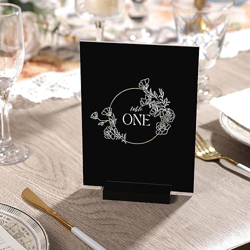 Miniatura 9 de UNIQOOO Paquete de 6 letreros acrílicos esmerilados en blanco para mesa de boda, 11 x 14 pulgadas, hoja acrílica para soporte de números de mesa