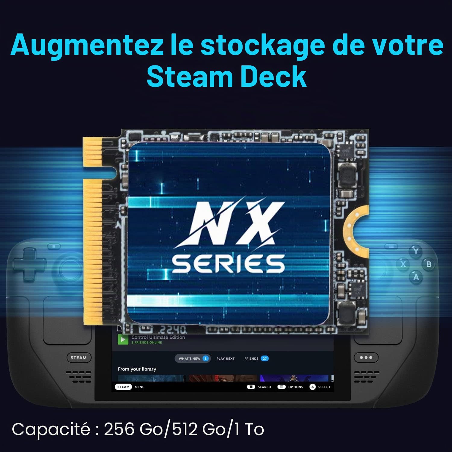 KingSpec 256Go Disque SSD M.2 2230, M2 NVMe Gen3x4 – Vitesse de Lecture jusqu'à 3500 Mo/s, SSD Interne PCIe3.0 Compatible avec Steam Deck/Surface Pro/Ordinateur Portable