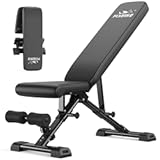 FLYBIRD Adjustable Weight Bench&comma; ASTM-Certified 800LBS Workout Bench Foldable for Home Gym&comma; 90° to -30° FID and 30in Extended Backrest for Bench Press Strength Training Exercise