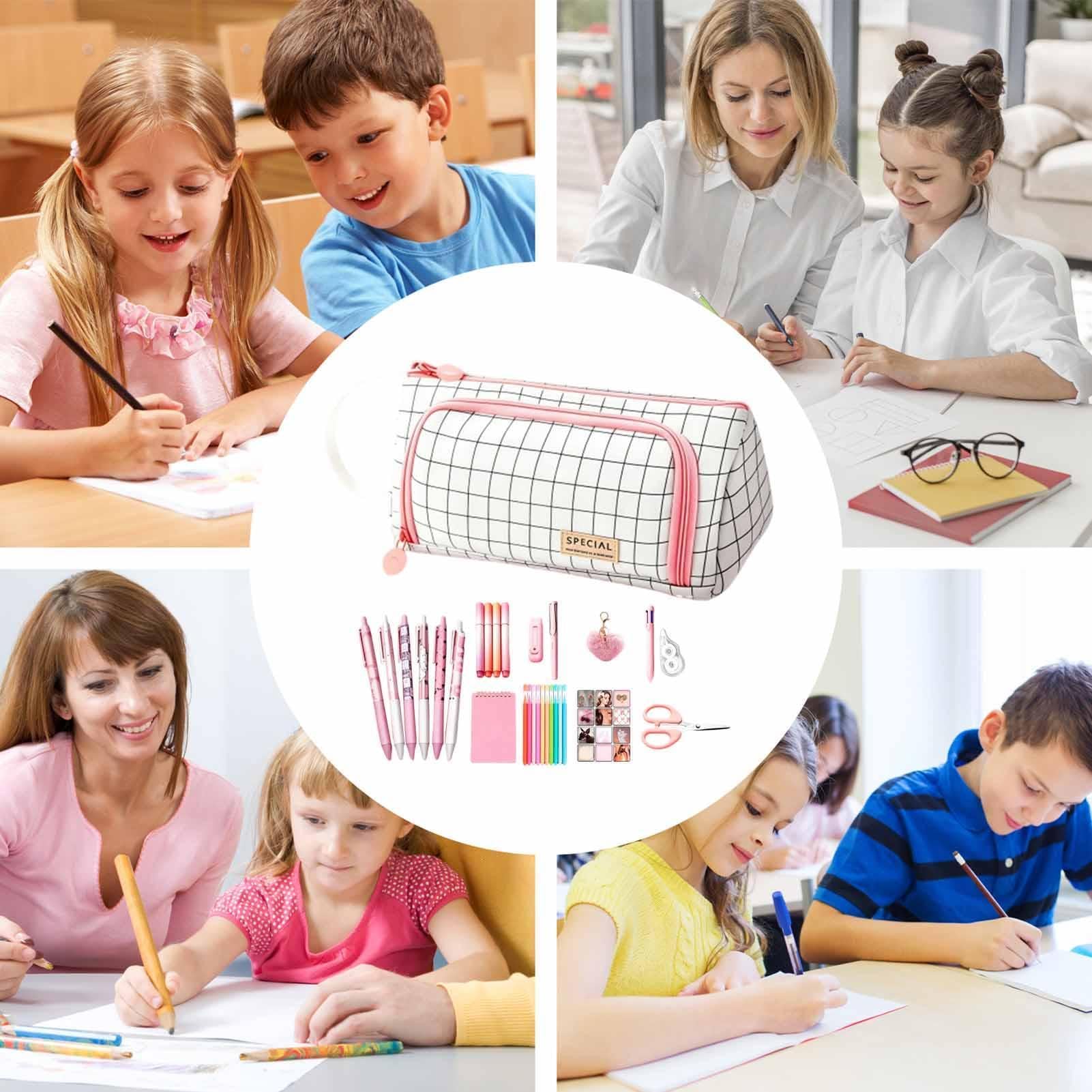 Set de papeterie pour filles adolescentes Boîte Esthétique À Capacité