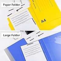 Vista 6 de IMLIKE - 100 sujetadores de papel autoadhesivos de punta, capacidad de 2 pulgadas, base de 2.75 pulgadas para carpetas de papel o archivos, marrón