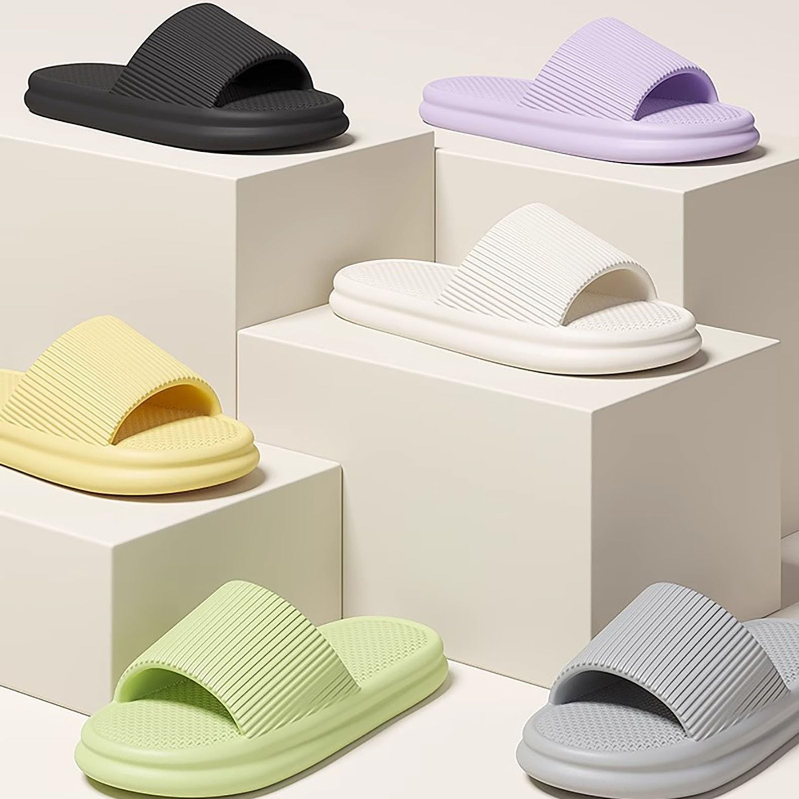 Ciabatte Casa Estive Unisex Con Zeppa - Pantofole Uomo Antiscivolo Comode