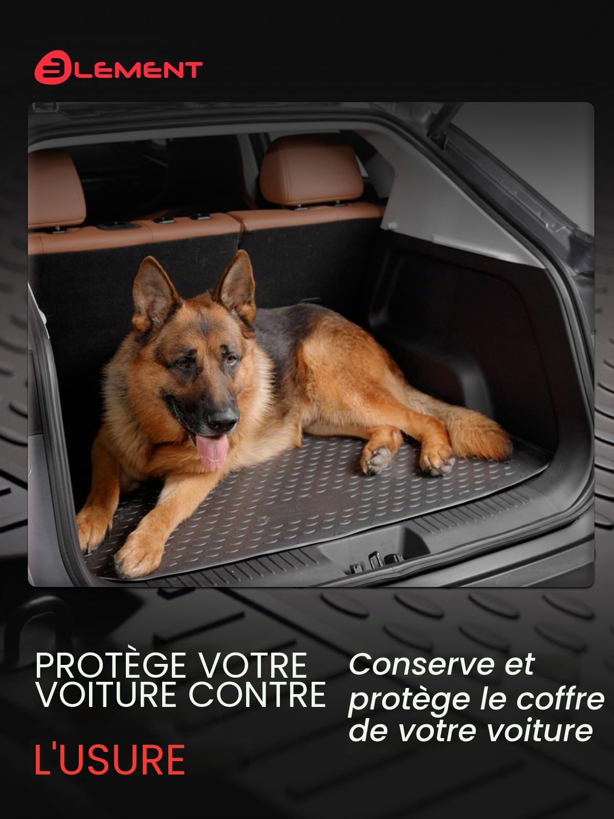 Element Tapis de Coffre Voiture en TPE pour VW Golf VI 2008-2012 | Roue de Secours Pleine | Protection de Coffre, Tapis de Coffre sur Mesure
