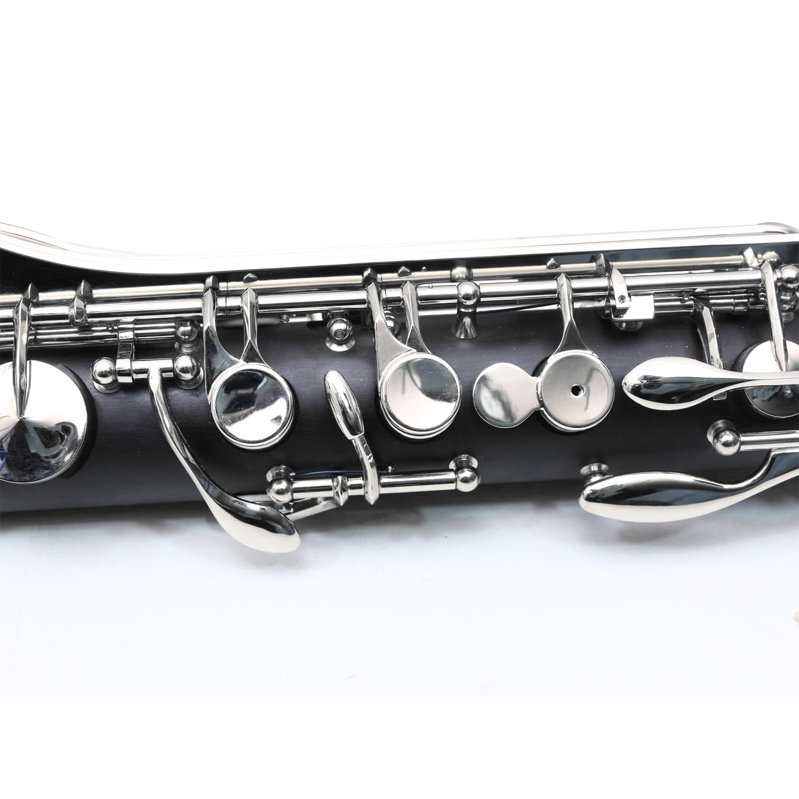 Professional Bass Clarinet Low C Bb Key Clarinet with Case Nickel Plated keys Advance Easy blowing (Low C)