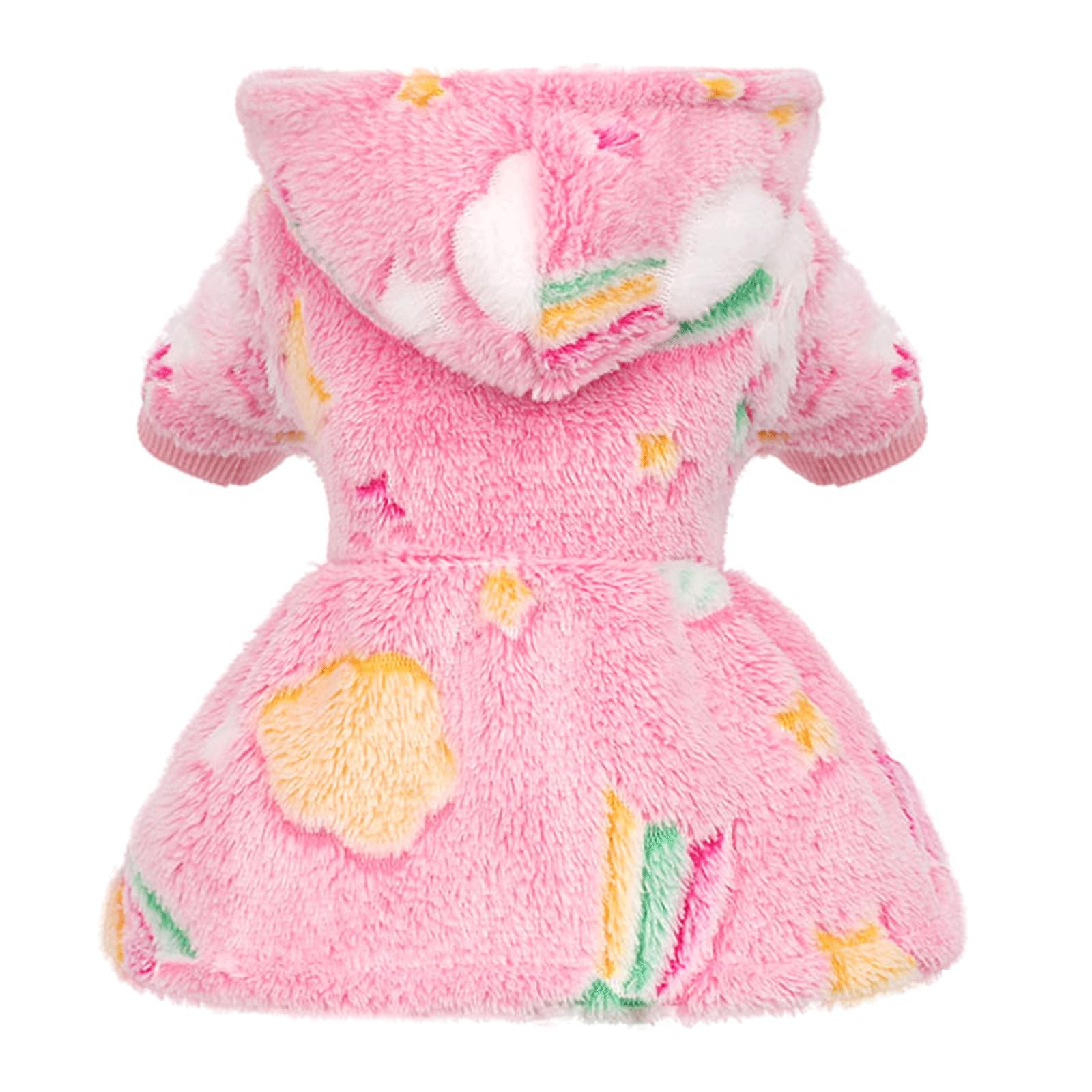 Dog Sweaters for Small Dogs Girl Night Glow Dog Hoodie Warm Fleece Doggie Sweatshirt Cute Puppy Dress Winter Pet Sweaters Doggy Clothes Outfit Apparel