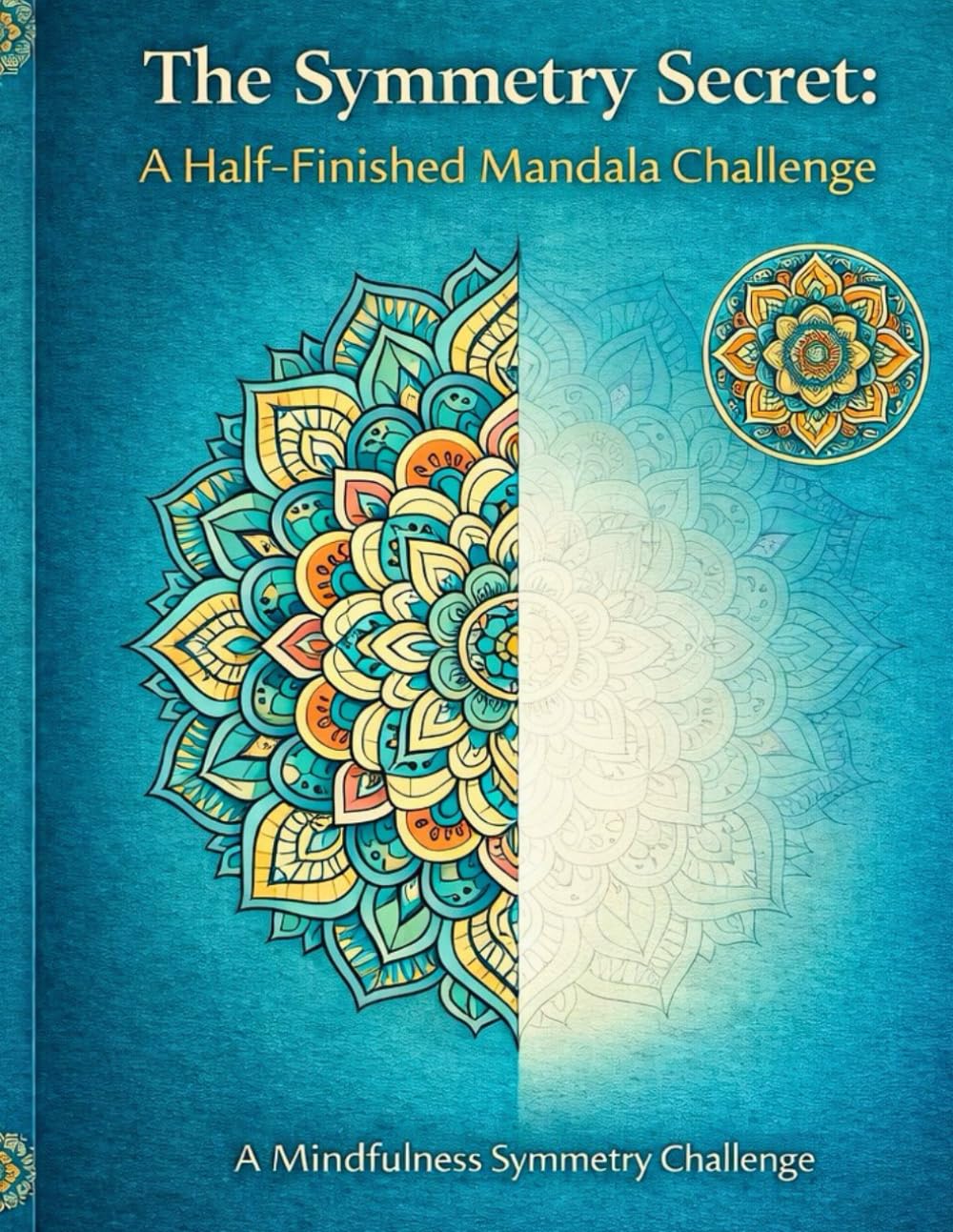 Half Mandala Challenge book for Adults.: Complete the Missing Half, Master Symmetry, and Relax with Mindful Mandala Art Therapy.