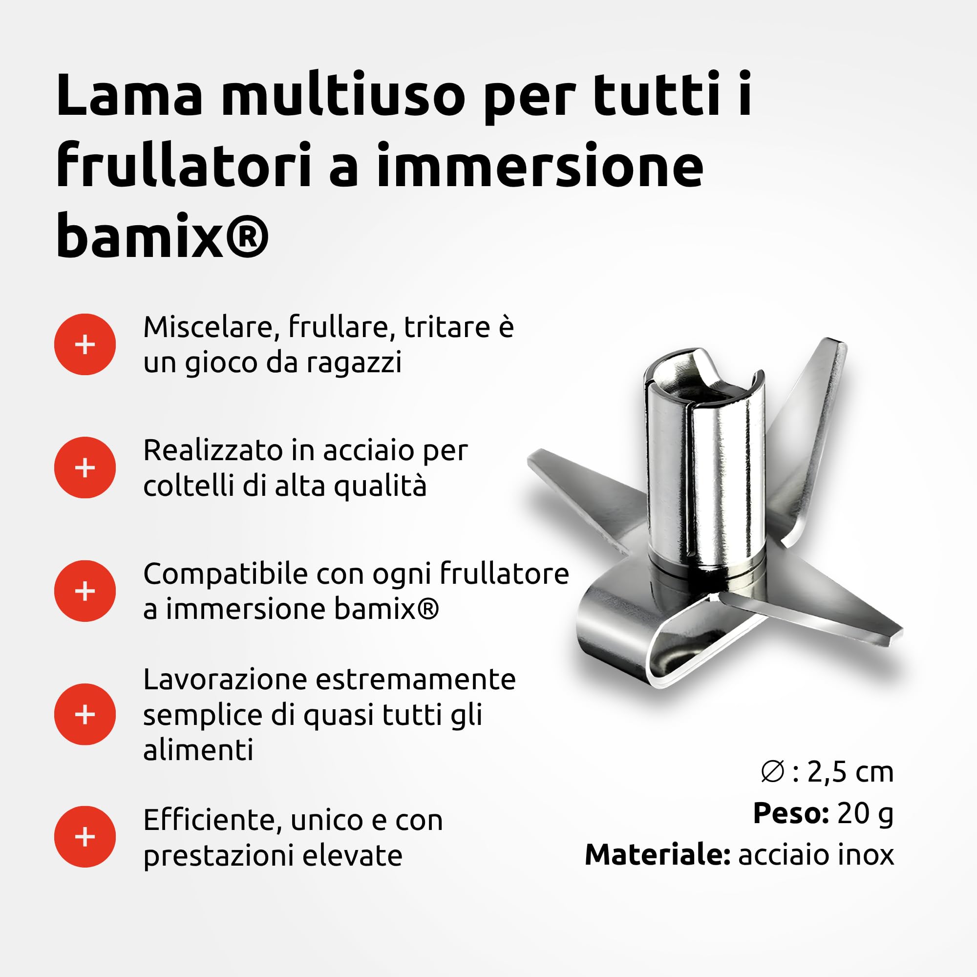 bamix - Lama multiuso in acciaio inox