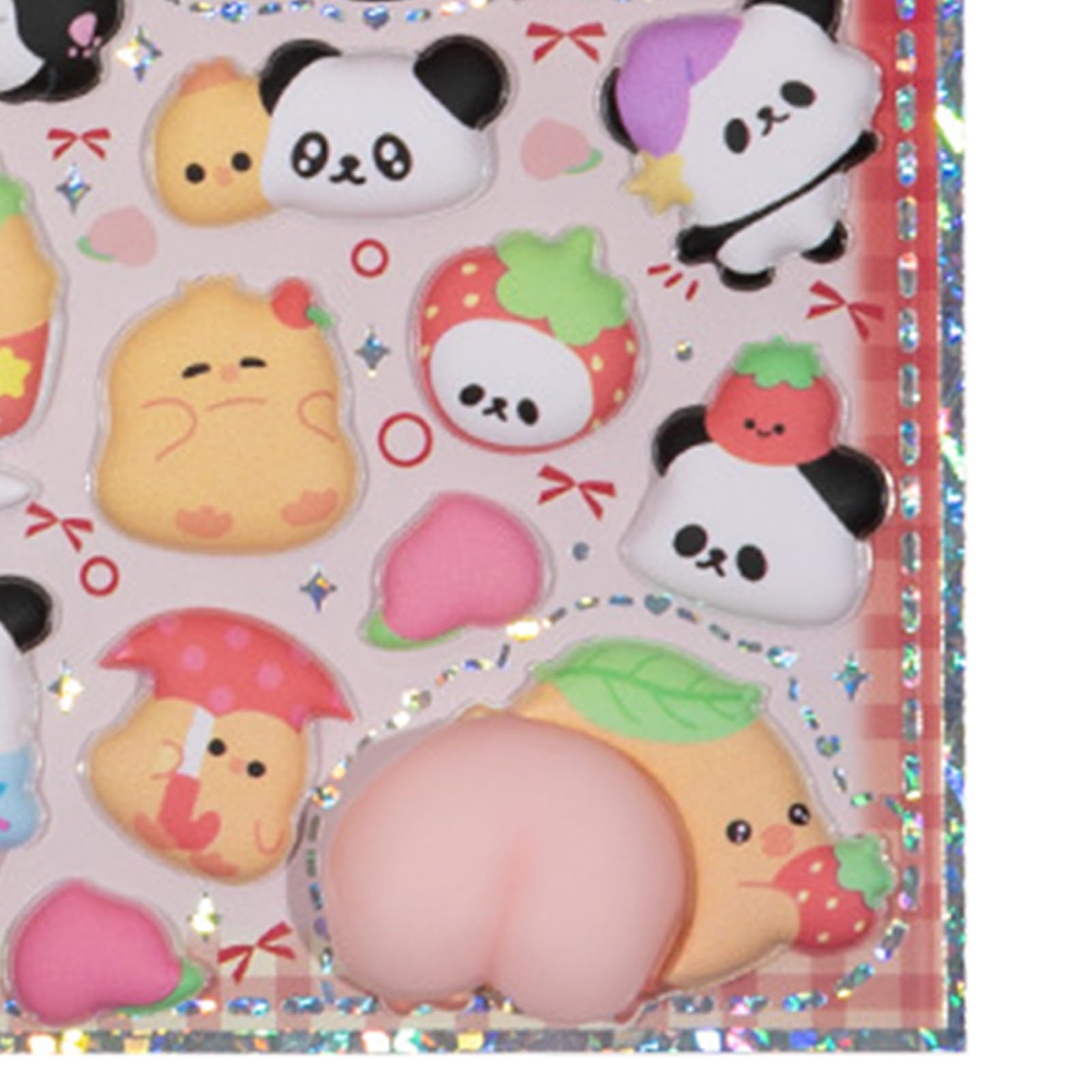 Adesivi 3D per Bambini Panda - Decalcomanie Animali per Quaderni, Custodia Telefono, Scrapbooking