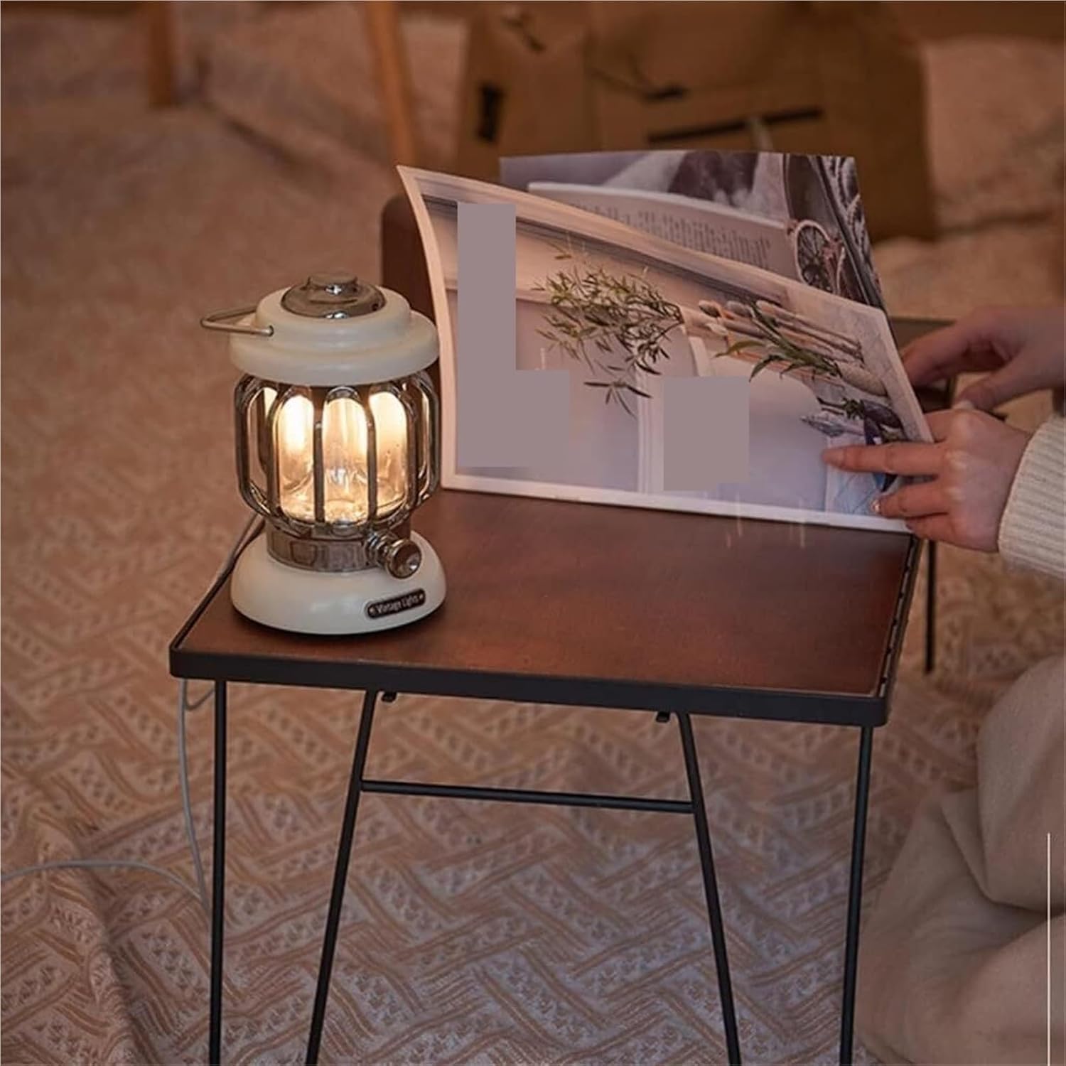 Wiederaufladbare LED-Camping-Laterne, 2000 lm, tragbares Zeltlicht, helle langlebige Campinglampe mit Powerbank für Outdoor-Wandern, Angeln, Notfall, Hurrikan-Überlebensausrüstung, weiß, 10,8 x 10,8 x