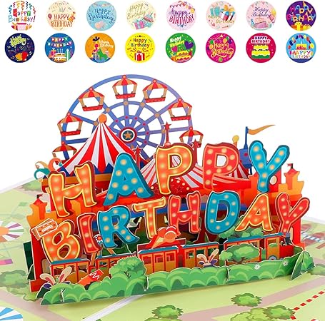 Amazon メッセージカード 誕生日カード 子供 両親 結婚相手 家族 同僚 友達への Birthday Card メッセージカード 立体 バースデイ かわいいバースデーカード 立体 おしゃれ オシャレ バースデーカード男の子用 面白い バースデーカードかわいい グリーティング