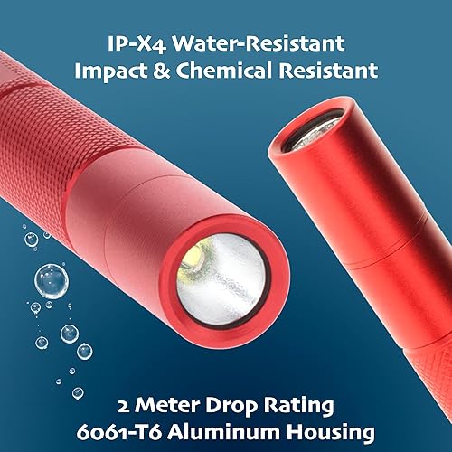 Miniatura 6 de Nightstick MT-100R Mini-TAC Linterna LED de Metal - 2 AAA, 5.4 in (137mm), Rojo