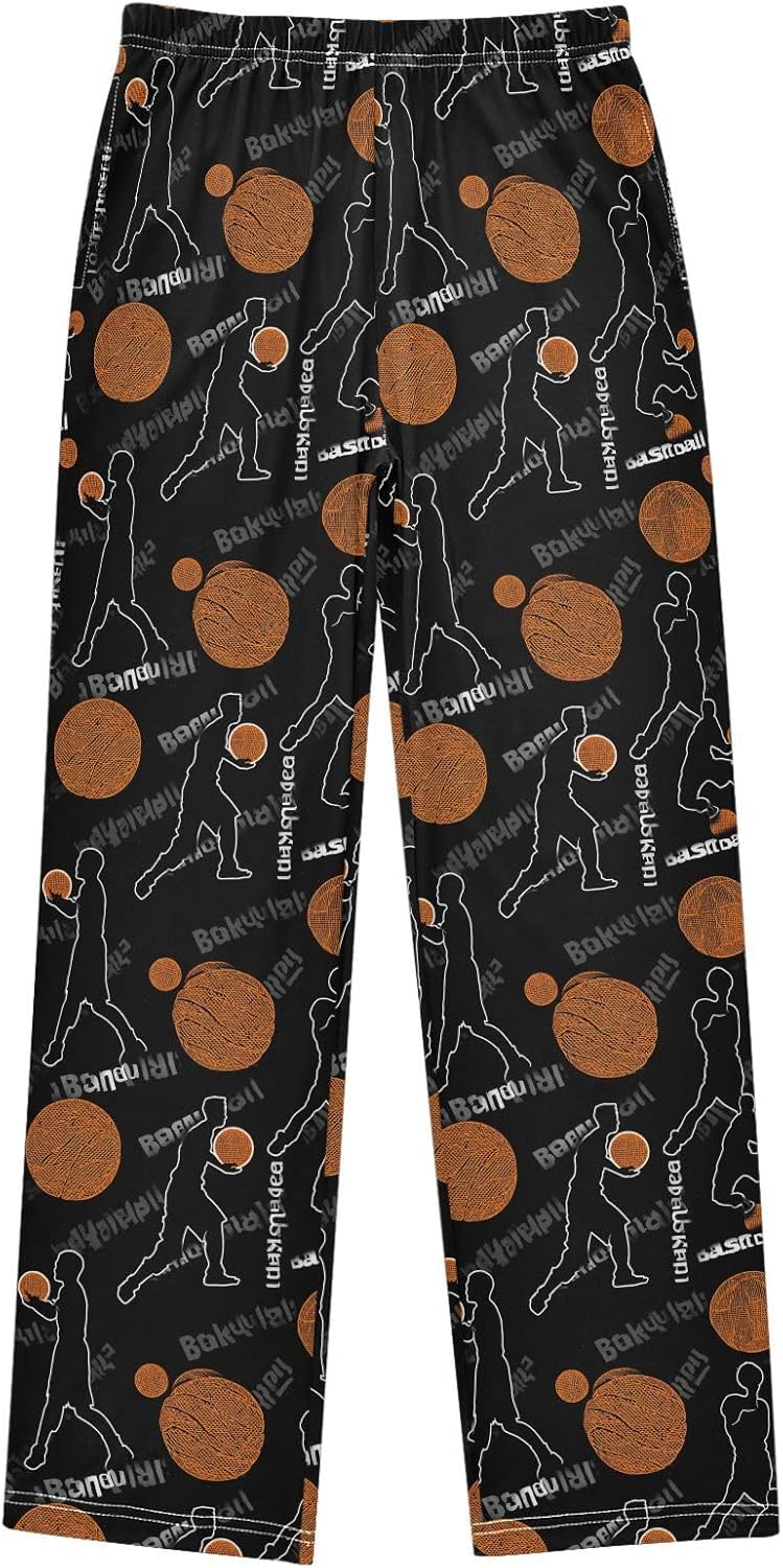 Pfrewn Christmas Winter Pajama Pants Xmas Pattern Long Sleep Lounge Bottoms for S-XL