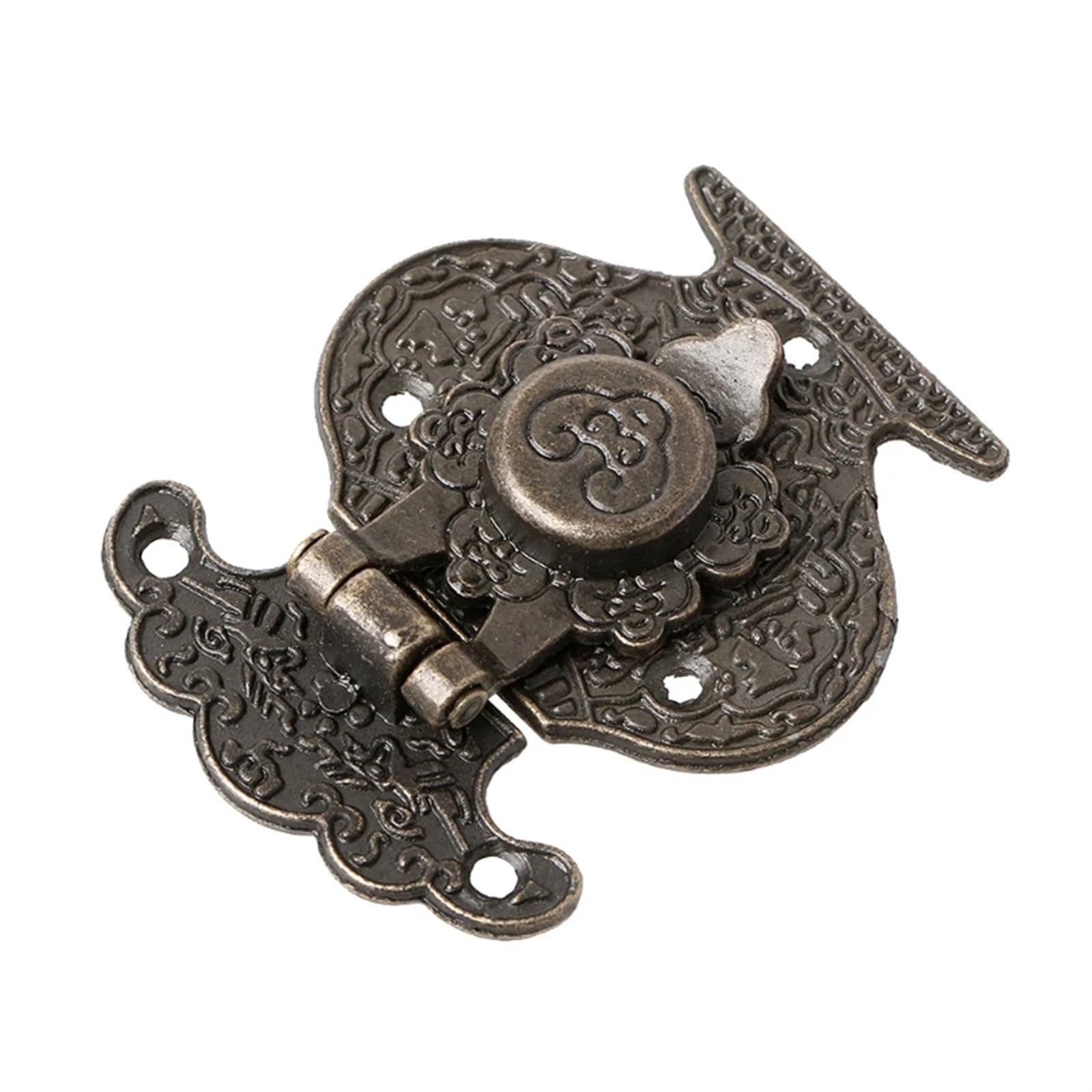 Zwcshuu Bronze Padlock Latch Antique Hasp For Latch Jewelry Wooden Box Mini Cabinet Buckle Lock