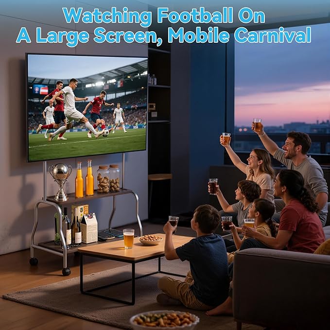 Soporte para TV rodante con ruedas para TVs de 32-75 pulgadas miniatura 9