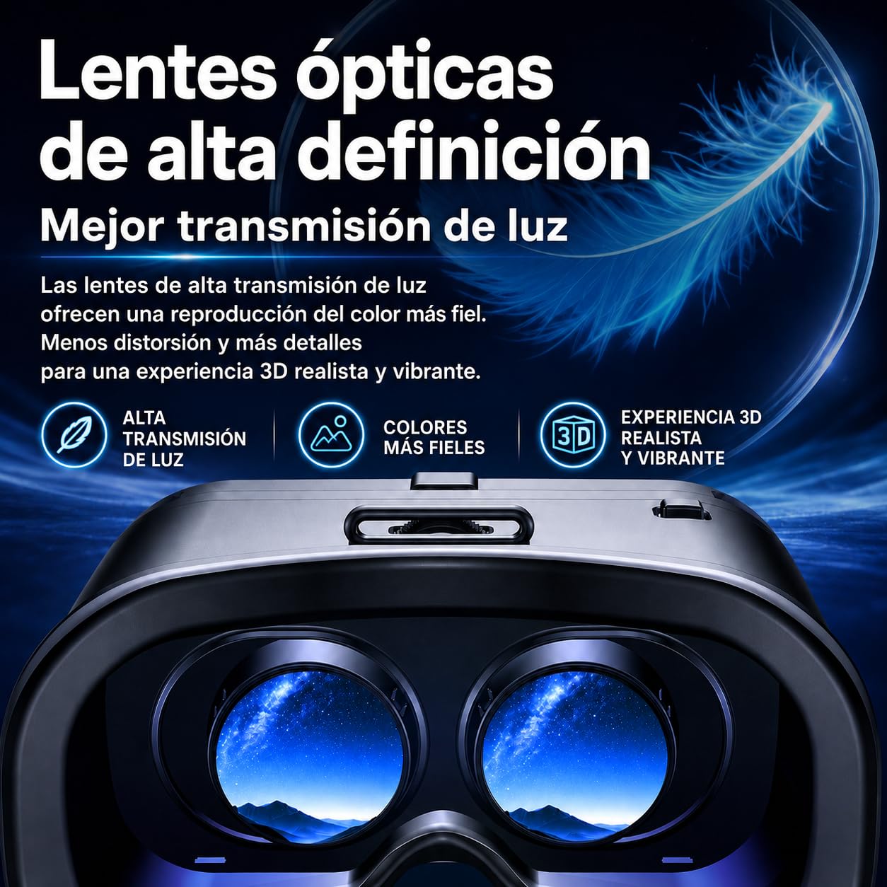 Gafas VR para Móvil con Mando - Gafas de Realidad Virtual 3D Ajustables (Miopía 0-700°) y Protección Facial Anti-Luz Azul - Compatible Android/iOS (5-7") - Regalo Ideal para Niños, Hombres y Mujeres