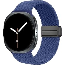 DaQin Magnetic Braided Band Compatible with Samsung Galaxy Watch 8 Band 40mm 44mm/Galaxy Watch 8 Classic 46mm Women Men, Stretchy Nylon Fabric Sport Strap No Gap Soft Comfort Wristband Accessories