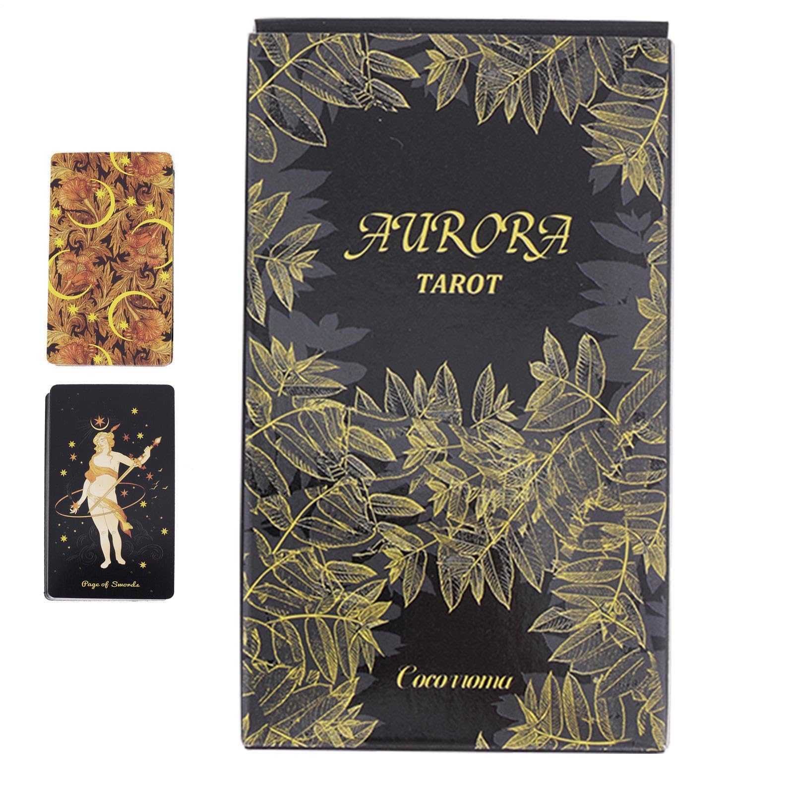 Fortune Tarot Cards, Divination Oracle Cards, Polar Lights Design, 78 Card Divination Set, Beginner Friendly Fortune Telling Game for Family Nights Professionals Learners Spiritual 4.13x2.48 Inches