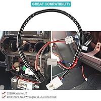 Vista 2 de Adaptador de corriente de 12 voltios compatible con Jeep Wrangler JL JLU Unlimited 2018-2020 2021 2022 2023 2024 y Gladiator JT y con Jeep Wrangler