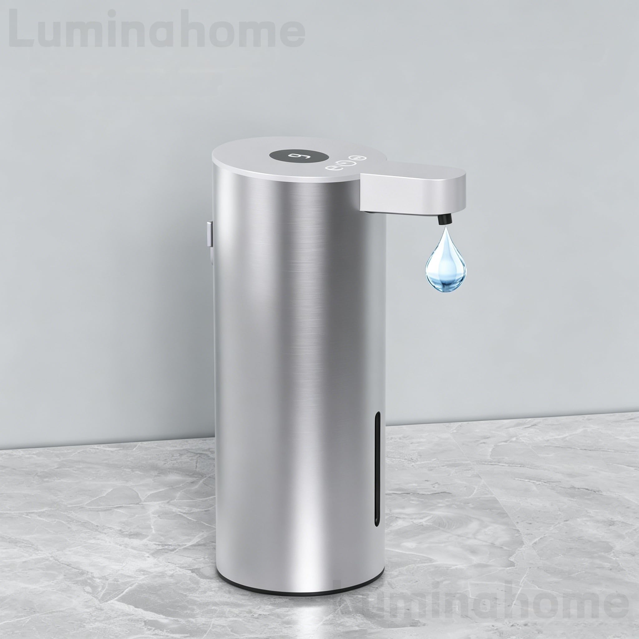 Dispensador automático de jabón, dispensador de líquido manos libres de acero inoxidable para cocina y baño, diseño moderno, fácil de rellenar, funcionamiento sin contacto