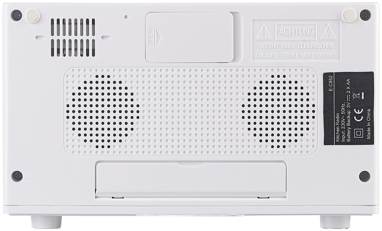 auvisio Radios de Cocina - Radio de Cocina: Radio de Cocina empotrada, Sintonizador PLL para FM/Am, Altavoces estéreo (Infraestructura, Pastel)