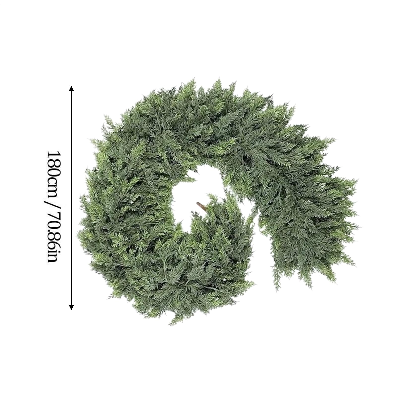 Guirnalda de Pino para Navidad Guirnalda Artificial De Navidad De Mimbre Y | Corona para Decoración de Hogar en Pared Puerta Chimenea Boda Árbol Escaleras