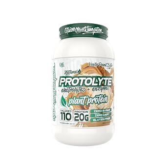 Protolyte Natural Plant Protein by VMI Sports with Electrolytes and Enzymes | Zero Sugar Zero Dairy Gluten Free | 20 G Protein + 10.5 G of EAAs 25 serving, Vanilla Peanut Butter