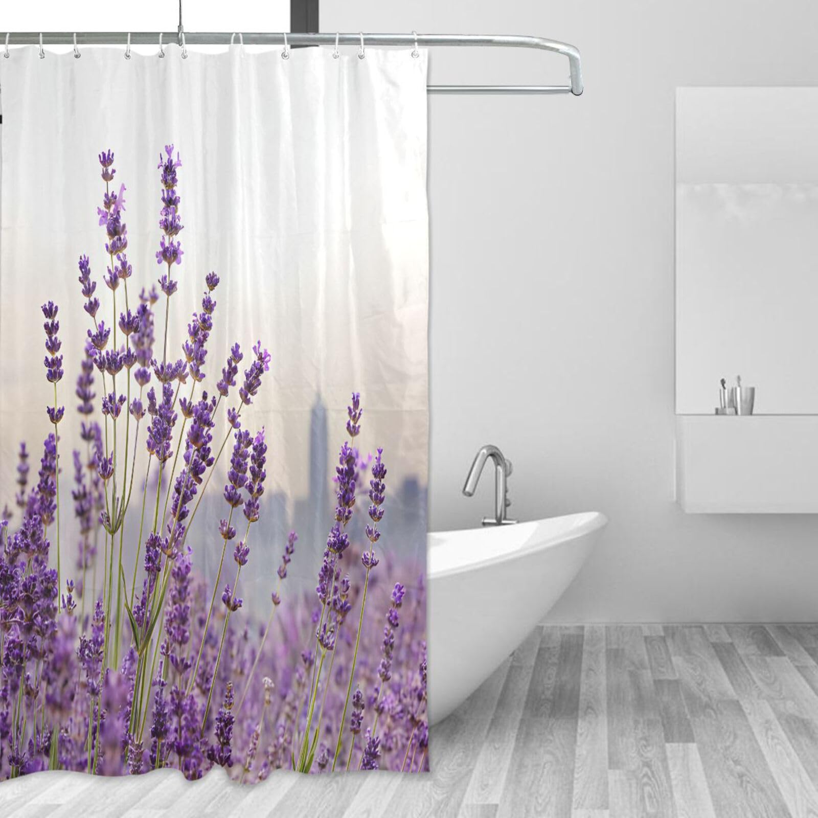 Rideau de douche Shiba Inu en tissu lavable pour une décoration de salle de bain moderne