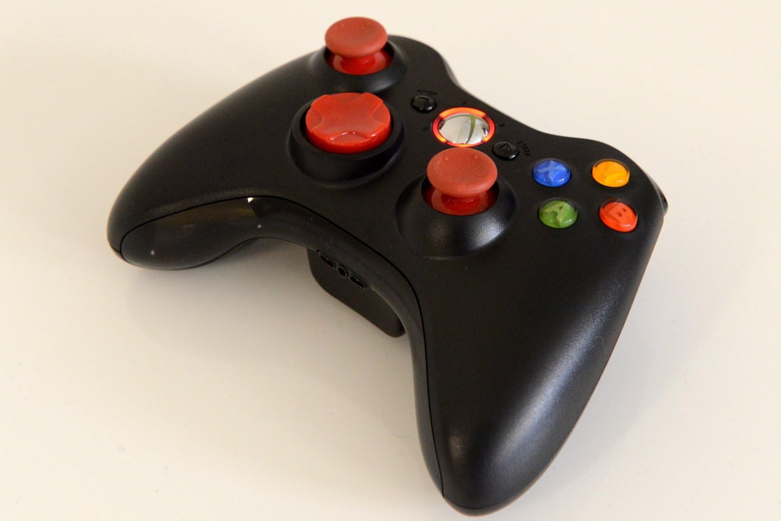 17 Mode Reprogrammable Xbox 360 Modded Rapid Fire Controller for COD Advanced Warfare Ghost Mw3 Black Ops Mw 2 with Red Dpad, Sticks and Led