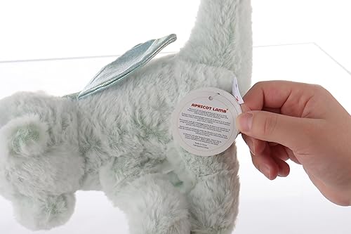 Vista 8 de Apricot Lamb Juguetes de peluche verde de peluche dragón dinosaurio animal de peluche suave perfecto para niños 8 pulgadas Negro,Azul oscuro,Verde