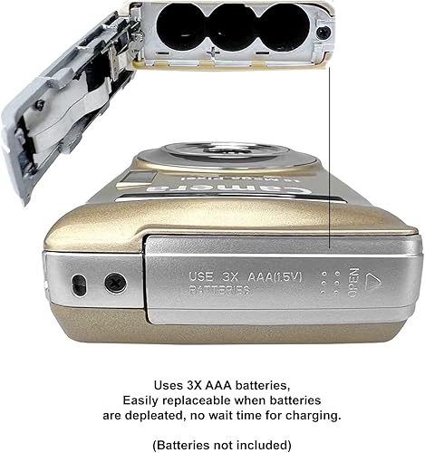 Miniatura 5 de Kit de vlogging para cámara de entrada de 16 megapíxeles con trípode flexible, lector de tarjetas SD, 4 pilas AAA y cargador, soporte para tarjeta