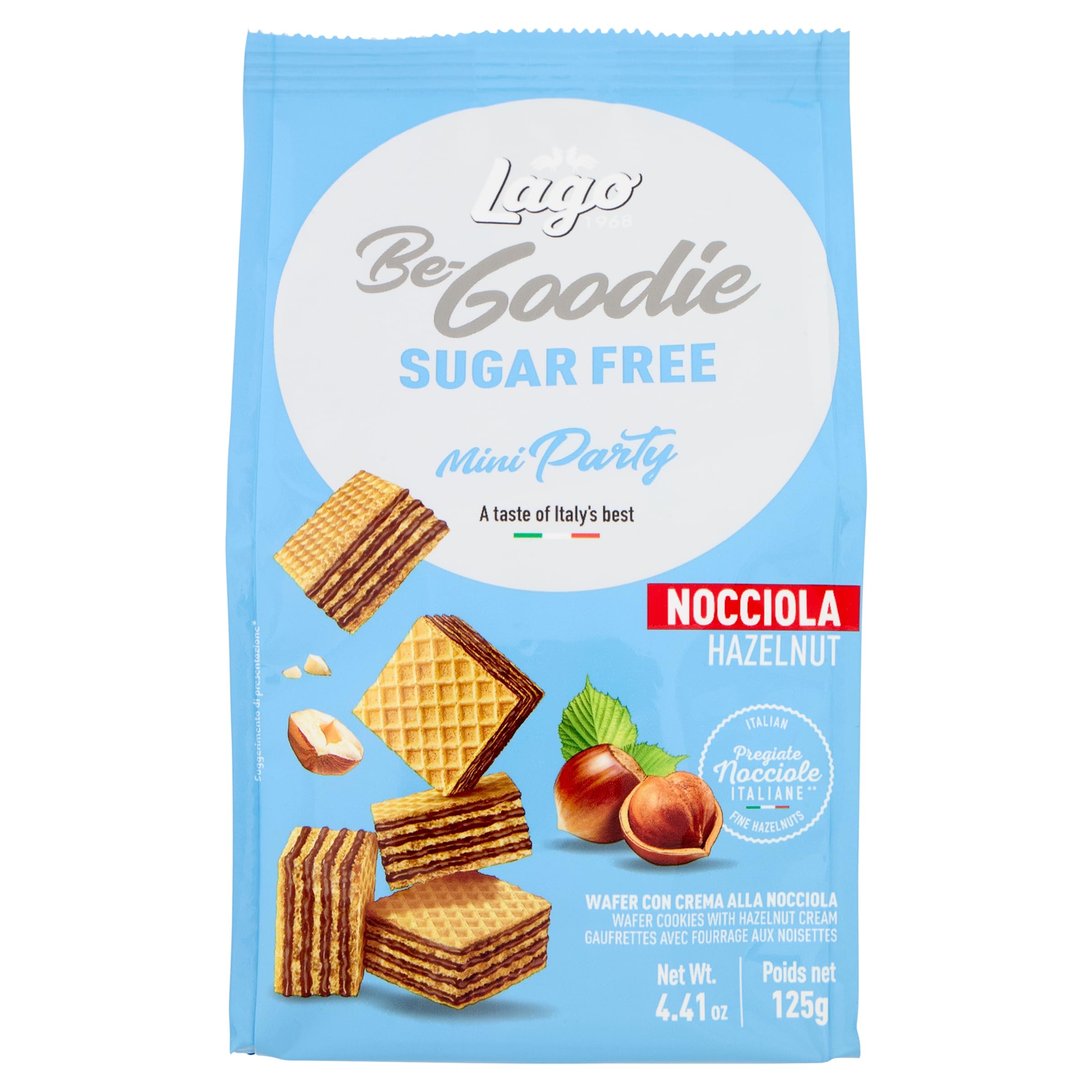 Mini Party SUGAR FREE Wafers with Hazelnut Cream - 125 gms
