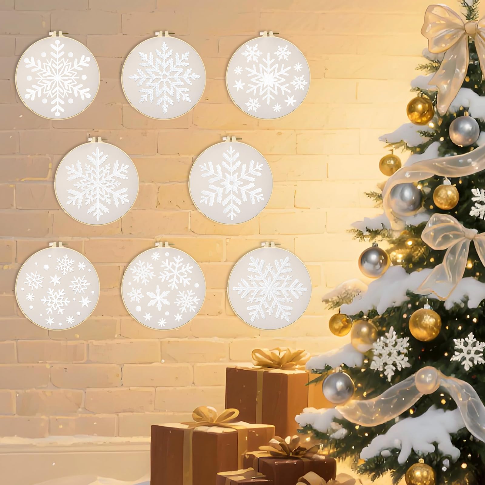 DIY Christmas Embroidery Kit - Snowflake Designs -6
