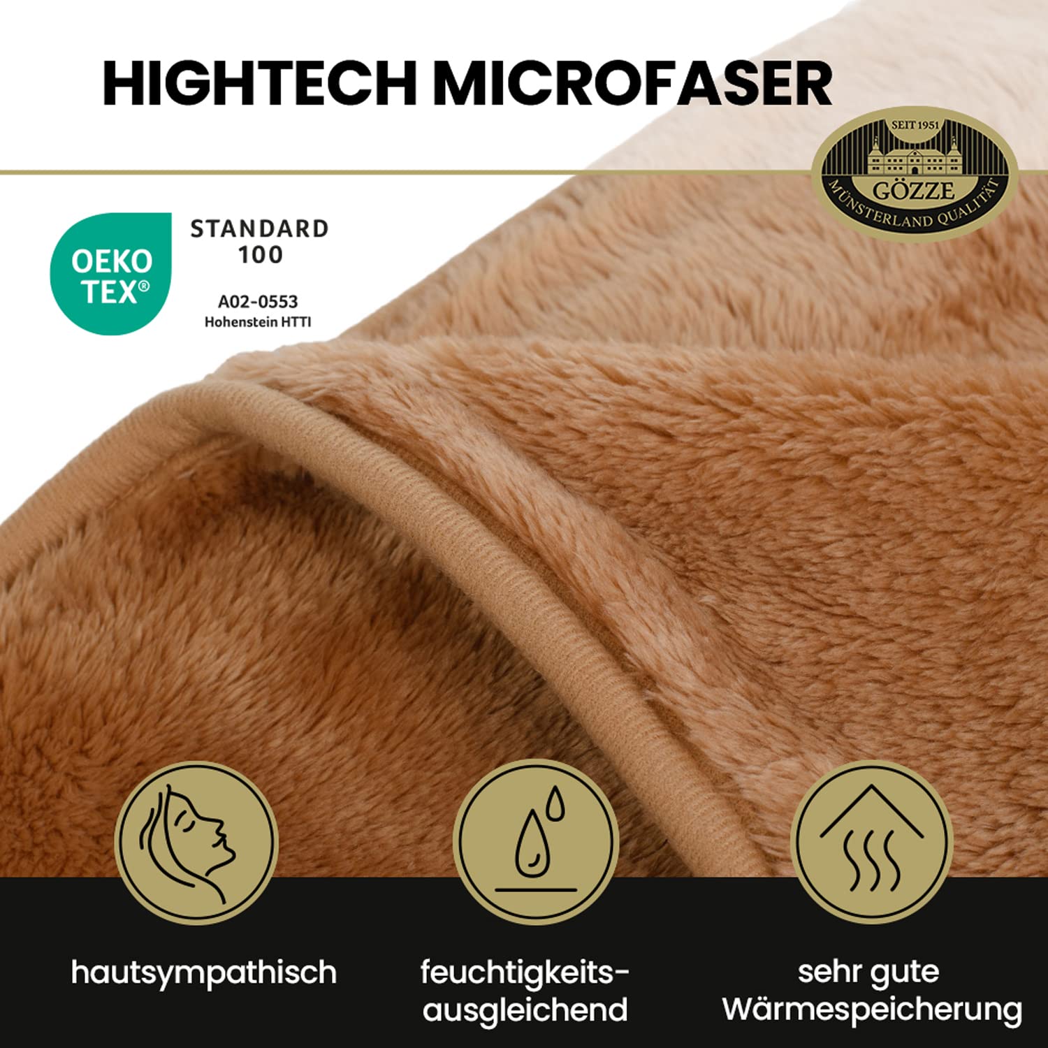 Gözze - Premium Cashmere-Feeling Wohn- und Kuscheldecke – Bild 3