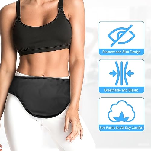 Miniatura 2 de Cinturón de ostomía para hombres y mujeres, fundas de bolsa de ostomía de viscosa de bambú, cinturón de colostomía para deportes y natación,